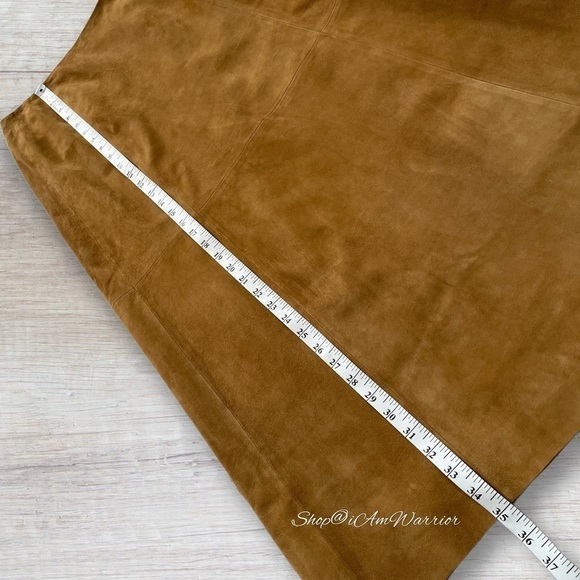 Brooks Brothers RARE buttery caramel toffee suede maxi skirt *shop@iamwarrior - Picture 9 of 11